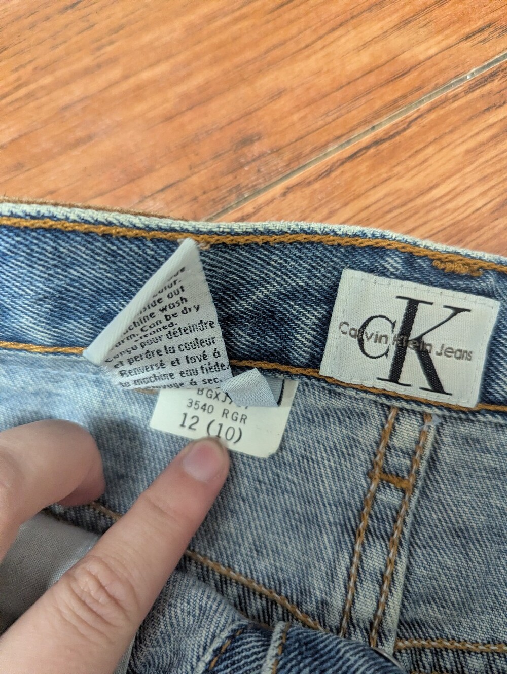 Vintage 90s Calvin Klein Denim Skirt - Picture 3 of 7